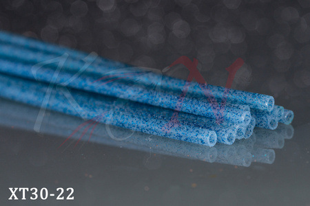 Rurki tubowe zewnętrzne 3mm - 22 Clear + Blue Glitter
